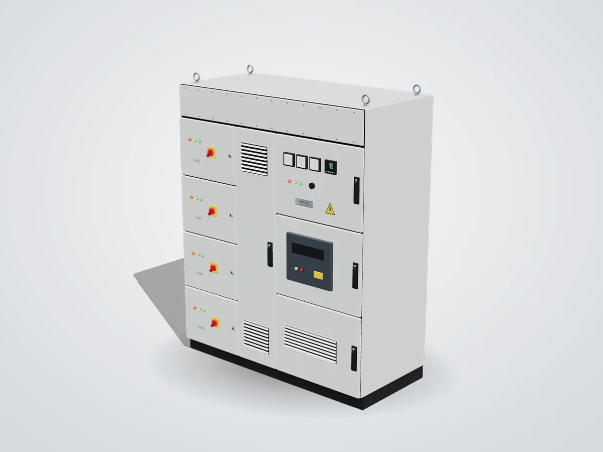 Compartmentalized cubicle panel with feeder, cable alley and incomer sections